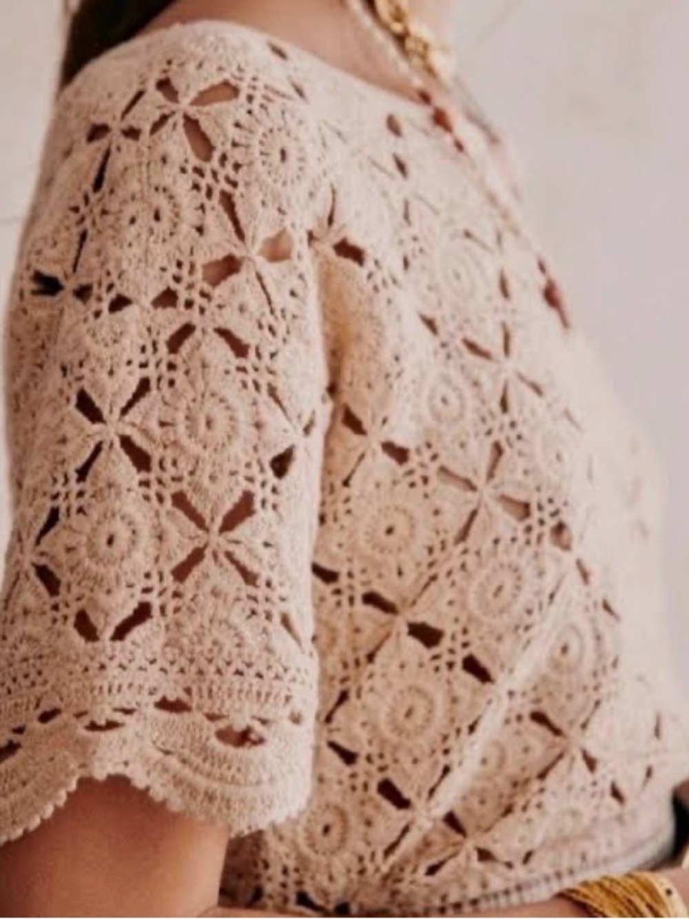 Sezane Dorine Crochet Top